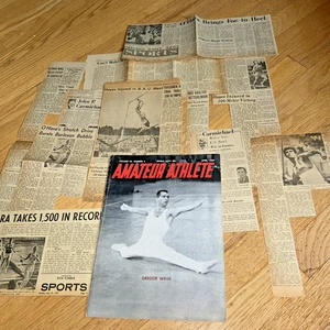 April 1964 AMATEUR ATHLETE Magazine Olympian TOM O'HARA with News Clippings - Picture 1 of 18