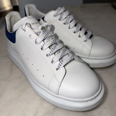 Zapatillas Alexander McQueen de gran tamaño de cuero azul París talla 11  Foto 1 de 4