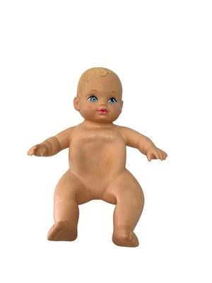 1990 Lauer Toys WATER BABY Doll Blonde Blue Eyes - Image 1 of 4