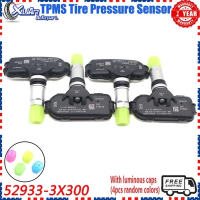 SENSOR DE PRESIÓN DE NEUMÁTICOS TPMS nuevo para Hyundai Elantra 2010-2014 4 piezas 52933-3X300 Foto 1 de 4