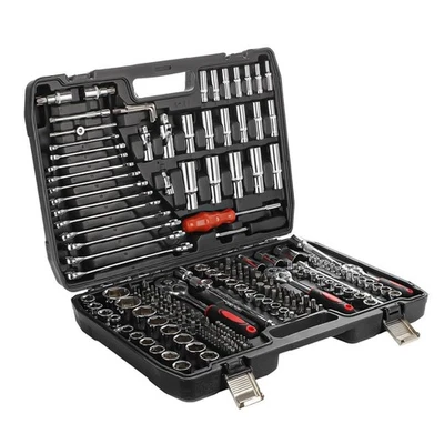 216 PCS Socket Set 1/4 3/8 1/2" Spanner Drive Ratchet Wrench Mechanic Tool Kit - Image 1 of 4