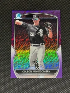 2023 Bowman Chrome Purple Refractor Colson Montgomery #BCP-165 # /250 - Picture 1 of 2