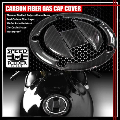 04-16 GSXR-600/750/1000 FIBRA DE CARBONO REAL TAPA DE GAS TAPA DE COMBUSTIBLE CUBIERTA ALMOHADILLA DE PROTECCIÓN Foto 1 de 4