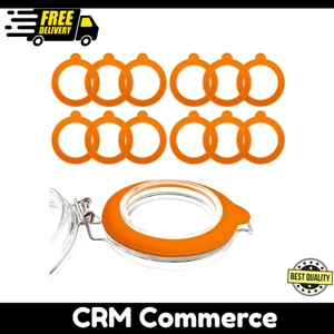 12 Pcs Replacement Silicone Gasket Seals for Jars Leakproof Airtight Rubber  - Picture 1 of 4