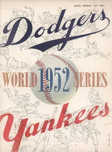 1952 Dodgers vs Yankees WORLD SERIES Pgm - Dodgers Vers - Picture 1 of 1