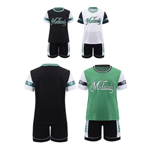 Kids Boys Set Athletic Outfits With Shorts Suit Training Round Neck T-shirt Gym - Picture 1 of 35
