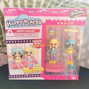 Shopkins Happy Places MOVIE NIGHT BESTIES Jessicake & Popette Doll New - Picture 1 of 3