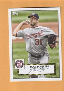Max Scherzer Washington Nationals 2021 Topps '52 Topps Redux #T52-13 4M - Imagen 1 de 2