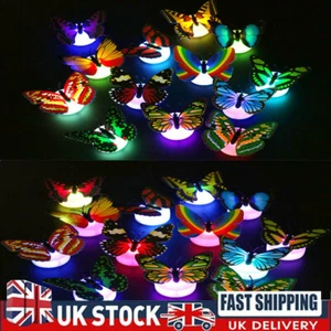 *12Pcs 3D Butterfly LED Night Light Flashing Lamp Room Party Wall Stickers Decor - Picture 1 of 18
