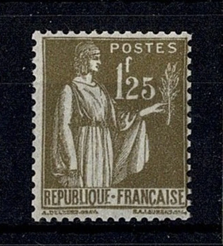 SELLO DE FRANCIA YVERT 287 SCOTT # 279 " PAZ CON RAMA DE OLIVO 1F25" MNH VF X879 Foto 1 de 1