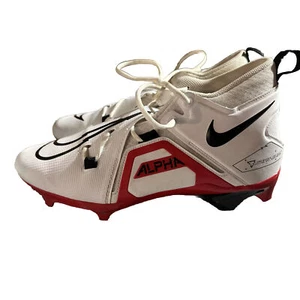 Nike Alpha Menace Elite 3 - Size 12 Pro Football Cleats White Red CT6649-103 - Imagen 1 de 14
