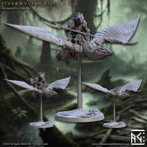 Lizardman Pterowyvern Rider - Spear Maul - Gremio de Artesanos - Mazmorras y Dragones - Imagen 1 de 4