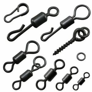 Life-ORANGE Carp Tackle Swivels Wirbel Matt Schwarz 10 St Karpfen Angeln Zubehör - Bild 1 von 11