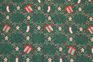 Tela Daisy Kingdom Ho Ho Ho Allover Diamond Treats 1998 vintage por yarda - Imagen 1 de 4