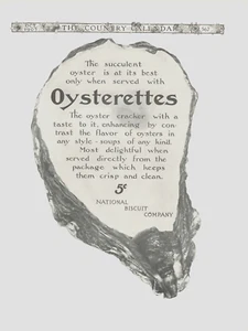 1905 Nabisco Crackers antique PRINT AD oyster cookies seafood CC1 - Picture 1 of 1