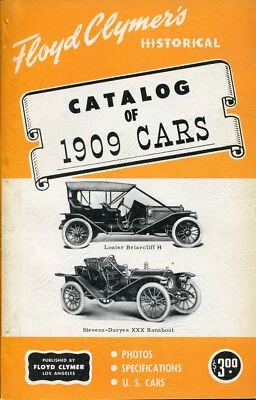 Floyd Clymer Histórico Catálogo De 1909 Coches - Imagen 1 de 4