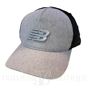 New Balance Hat Cap Snap Back Grey Heather Lifestyle Athletic Trucker Hat!! - Picture 1 of 2