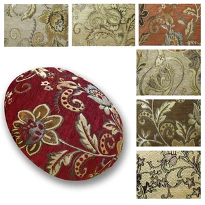 Flat Round Shape Cover*Damask Chenille Floor Seat Chair Cushion Case Custom*Wk2 - Picture 1 of 24
