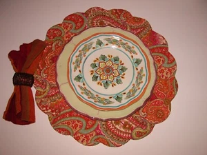 6 La Cadeaux Trieste dinner, side plates, placemat, napkin holder sets 1/2 price - Picture 1 of 6