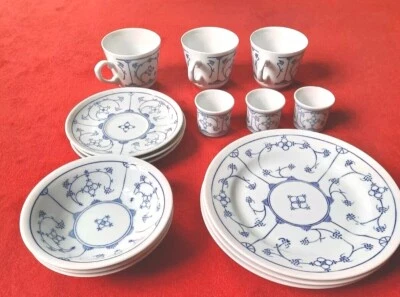 Kahla Blau Saks Frühstücksset Kaffeeservice 3 Pers 15 tlg. Unbenutzt Wie Neu Top - Bild 1 von 4