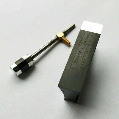 4/4 Silver Fitting Ebony Frog w/ Screw Button fit Violin Bow Ebony Slide - Image 1 of 3