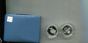 1989 UK GREAT BRITAIN SILVER PROOF 2 COIN BILL OF RIGHTS SET 1249T - Picture 1 of 1