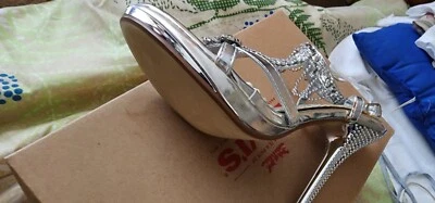 SANDALIA FORMAL MUJER 5.5 PLATA DELICADEZA  Foto 1 de 3