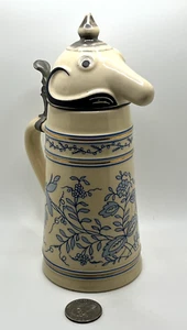 Vintage Schmetzer Selected Imports NY WEBCO Lidded Advertising Beer Stein 11.5" - Picture 1 of 8