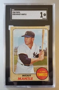 Topps Mickey Mantle #280 1968, SGC 1 - Imagen 1 de 2