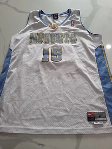 Vintage Denver Nuggets Carmelo Anthony #15 Nike Jersey Adult Size L  White NBA - Picture 1 of 8