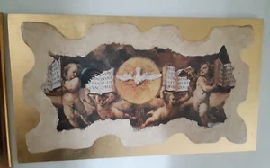 QUADRO SPIRITO SANTO IN LEGNO FOGLIA ORO E PIETRA 117x66 cm - Imagen 1 de 5