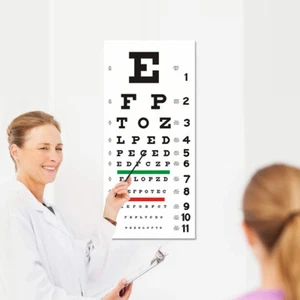 Snellen Eye Charts for Eye Exams Low Vision Eye Test Charts for Eye Exams - Picture 1 of 9