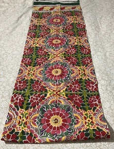 Pottery Barn Tischläufer Mehrfarbig Hell Blumen Rot Rosa Grün Baumwolle 108x18 - Bild 1 von 12
