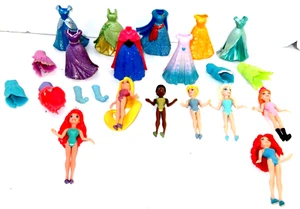 Lot 13 Disney Princess MAGICLIP & Clip On Dolls 3.75 Figures & Clip & Dresses - Picture 1 of 6