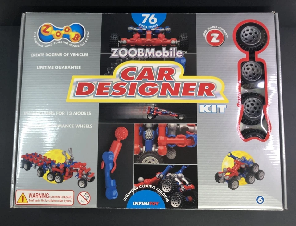 ZOOBMOBILE CAR DESIGNER KIT 76 PIECES INSTRUCTIONS FOR 13 MODELS 12 WHEELS - Image 1 of 4