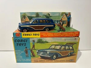 Corgi Toys 440 Ford Consul Estate Golfer set, Boxed, Original, Rare, Vintage. - Picture 1 of 19