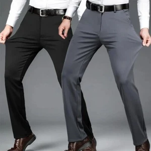 Men's Slim Fit Business Casual Long Pants Suit Pants Stretchy and comfortable AU - Picture 1 of 21