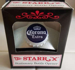 CORONA Extra STARR ABRIDOR DE BOTELLAS Barra Estacionario Cerveza Popper Soda Tapa - Imagen 1 de 2