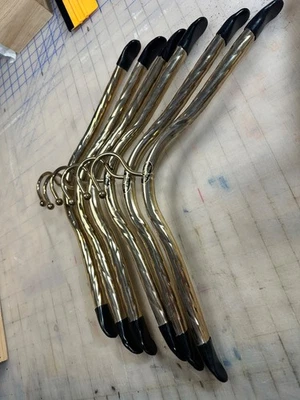 LEE ROWAN PERCHAS TUBULARES CHAPADAS EN ORO 24K, VINTAGE, MCM, JUEGO DE 6, S#1 Foto 1 de 4