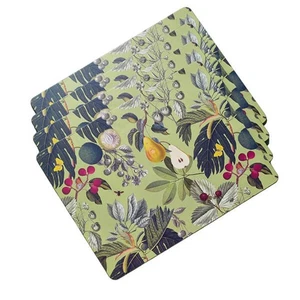 Royal Botanic Gardens Kew Fruit And Floral Set Of 4 Rectangle Placemats - Picture 1 of 4