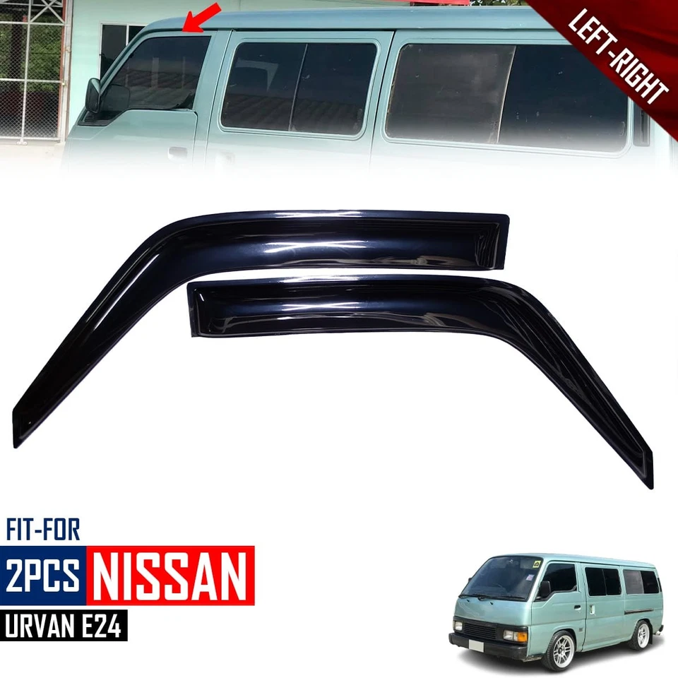 Protector visera de lluvia protector contra el clima viento negro para Nissan Urvan E24 1987-2000 Foto 1 de 4