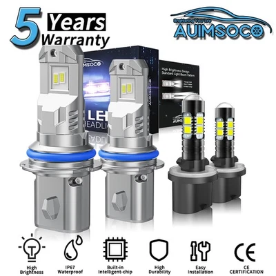 Kit de faros LED bombillas haz antiniebla alto bajo 80000LM para Chrysler Sebring 2001-2006 Foto 1 de 4