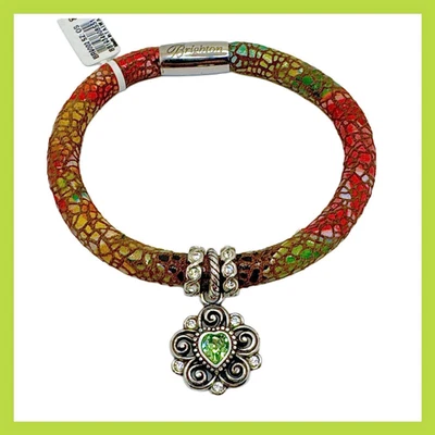 Pulsera BRIGHTON WOODSTOCK con dije de piedra de nacimiento de peridoto + espaciadores infinitos nueva con etiquetas Foto 1 de 3