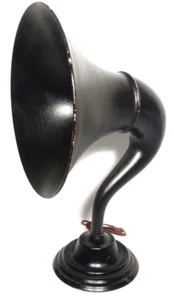 vintage FIRTH metal HORN SPEAKER: Working —- 22" hi / bell 13" - 1064 ohms - Bild 1 von 12