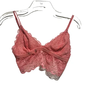 Madewell Triangel Bralette mit Spitze rosa leicht gefüttert Größe S - Bild 1 von 5