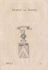 1830 Verita Armoiries Coat De Arms Gravure Sur Cuivre Héraldique Heraldry Au