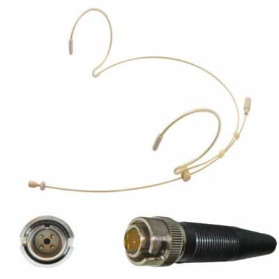 Sony Ear Worn Head Mic Microphone WRT UTX UWP 4 Pin Hirose Twist Lock Connector - Image 1 of 4