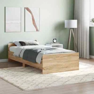 Bettgestell Sonoma-Eiche 100x200 Holzwerkstoff H2M8 - Bild 1 von 9