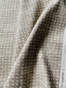 Andrew Martin Curtain Fabric FINCH TWIG 0.5m Stripe Design Linen Blend 50x137cm - Picture 1 of 6
