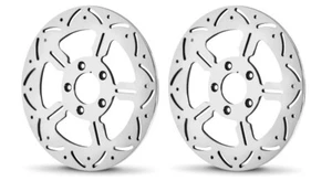 DNA ICON POLISHED STAINLESS 08-24 TOURING DUAL-DISC 11.8" FRONT BRAKE ROTOR SET - Picture 1 of 1